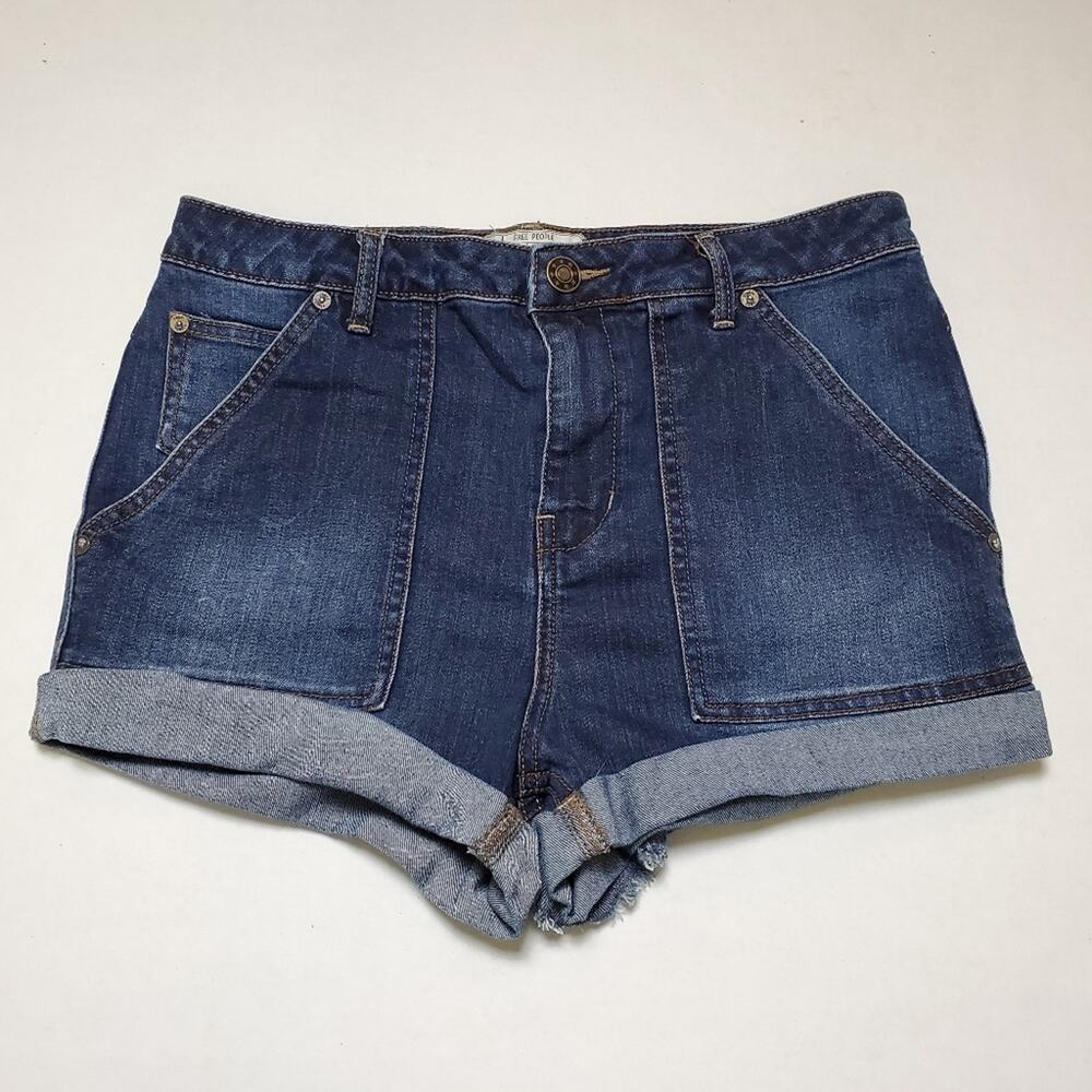 Free People Hi-Rise Denim Shorts SZ 28